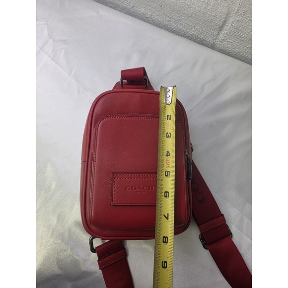 Coach Racer Red Sling Pack Backpack Small - Picture 4 of 6